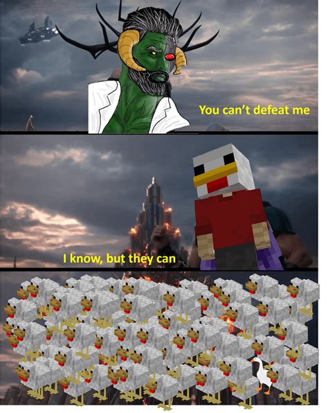 [You can't defeat me] About the Chicken war... : r/hermitcraftmemes