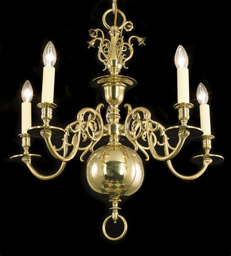 Baroque Brass Chandelier Four Branch | Westland London