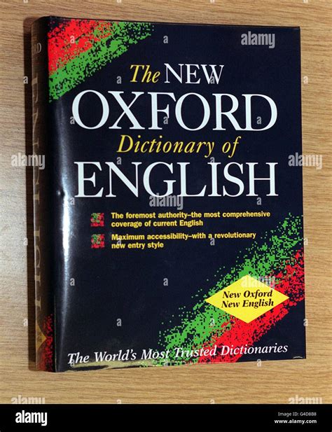 The front cover of the latest edition of the New Oxford Dictionary of ...