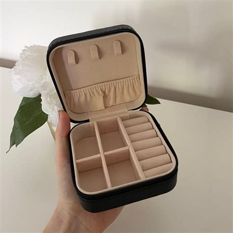 Personalised Travel Jewellery Box - Light Pink / Italic / Holographic ...