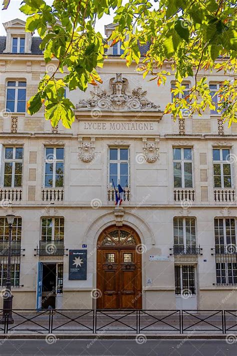 Main Entrance To the Lycée Montaigne in Paris, France Editorial Photo ...