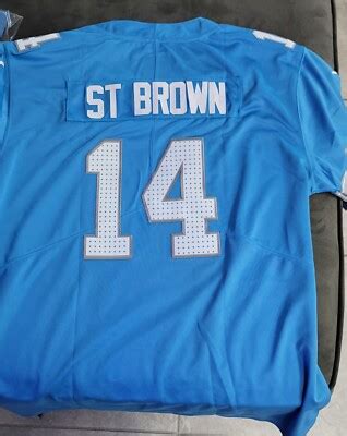 Detroit Lions #14 Amon-Ra St. Brown Jersey NWT Large | eBay