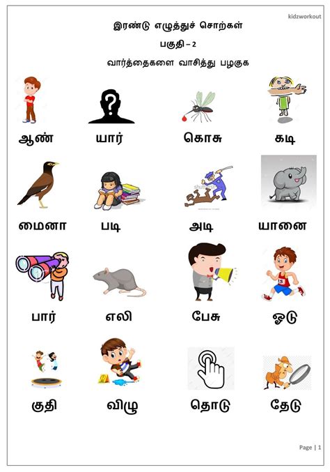 Tamil Words For Each Letter at Oscar Colin blog
