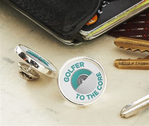 'Golfer To The Core' Lapel Pin, Silver Plated Pin. Affix these sterling ...