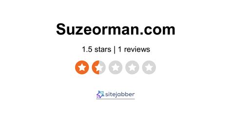 Suze Orman Reviews - Read 1 Customer Reviews of Suze Orman | Sitejabber