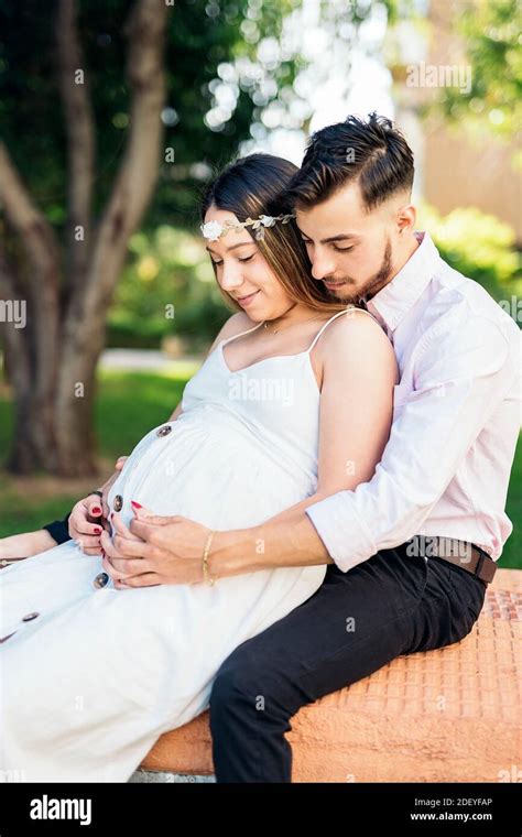 Stock photo of cute couple having a romantic moment in the park Stock ...