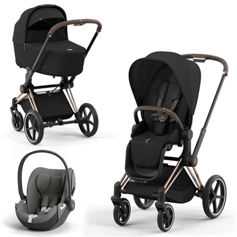 Cybex Priam IV коляска 3 в 1 Sepia Black/Rosegold с автокреслом Cybex ...