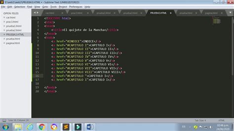 Crear un Indice en HTML
