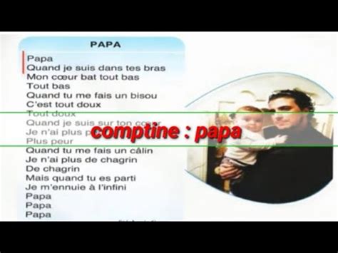 Comptine : papa. Pour communiquer en français 2AP, page 88.