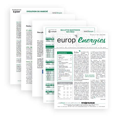 EUROP'ENERGIES- Analyses et Informations sur les Marchés Européens de l ...