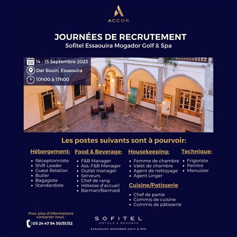 Sofitel Essaouira Mogador Golf & Spa sur LinkedIn : #accor #recrutement ...