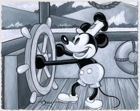 Willie at the Helm Mickey Mouse Steamboat Willie Giclee on Paper by Tim ...