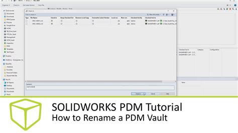 SOLIDWORKS PDM Tutorial - How to Rename a PDM Vault
