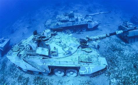 Jordan sinks military vehicles in the Red Sea to create a underwater ...