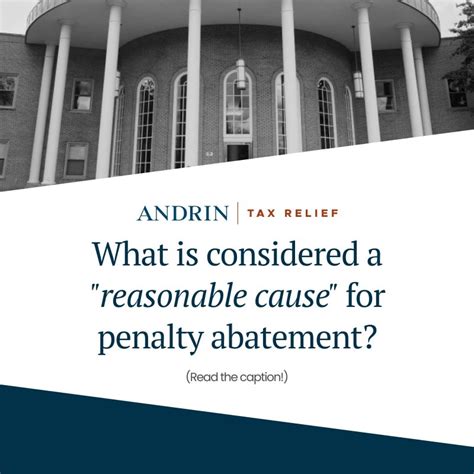 Tax Relief Tip: IRS Penalty Abatement for Reasonable Cause | Andrin Tax ...