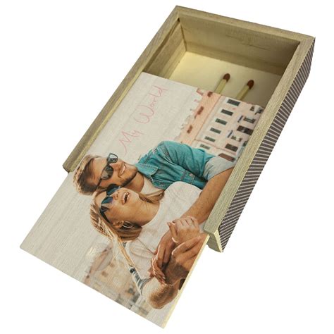 Custom Matchbox Gift - Wooden Personalised Photo Box - Boyfriend ...