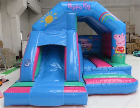 Peppa Pig Slide Castle For Hire In Liverpool - Kc Bouncy Castle Hire