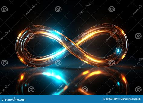 Endless Loop Glowing Neon Infinity Symbol Underlines Eternal ...