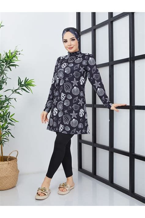 yessir Hijab Swimsuit Full Covered Lycra Micro Fabric- Trendyol