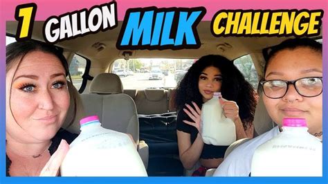 GIRLS DO THE 1 GALLON OF MILK CHALLENGE | Milk challenge, Gallon ...