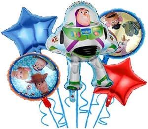 5 PCS Buzz Foil Balloons Birthday Party Supplies for Kids Theme Party ...