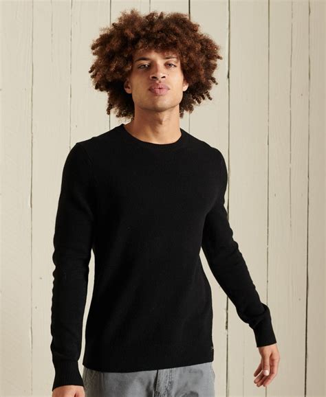 Superdry Lambswool Lightweight Crew Jumper Men's Mens Sweaters