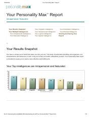 Your Personality Max™ Report.pdf - 10/28/2020 Your Personality Max ...