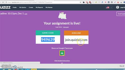 Video Tutorial-how to sign up and do quizizz - YouTube