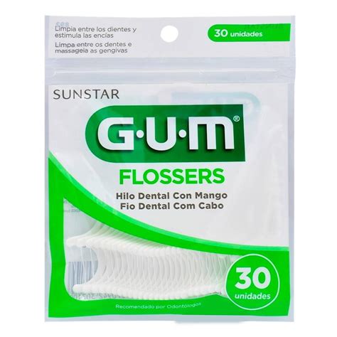 Hilo dental GUM Flossers con mango 30 pzas | Walmart en línea