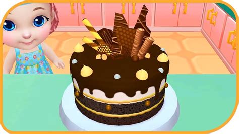 Real Cake Maker 3D Bake, Design & Decorate – Golden Chocolate Cake ...