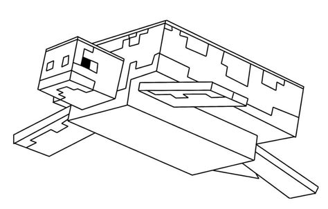 Axolotl minecraft coloring page – Artofit