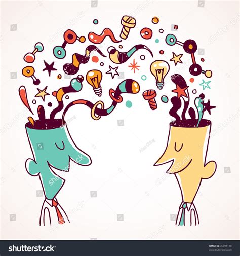 Exchange Of Ideas Stock Vector Illustration 76491178 : Shutterstock