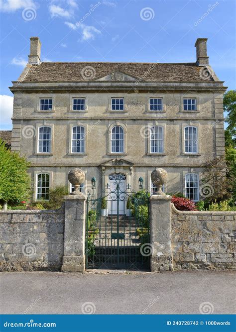 Exterior of a Traditional Manor House Stock Photo - Image of english ...