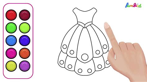Glitter dress coloring game Drawing, Painting and Coloring for Kids ...