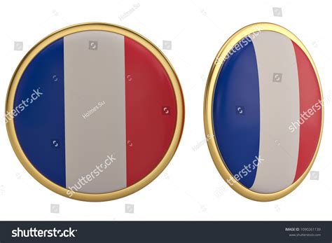 France Flag Symbol Isolated On White Stock Illustration 1090261139 ...