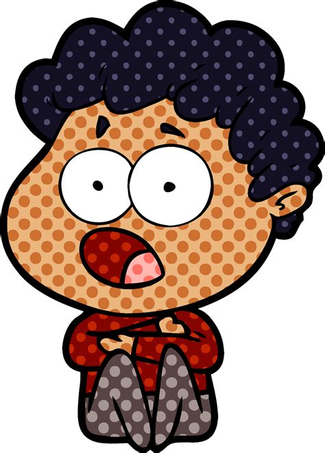 caricatura, hombre, jadear, en, sorpresa 45030773 PNG