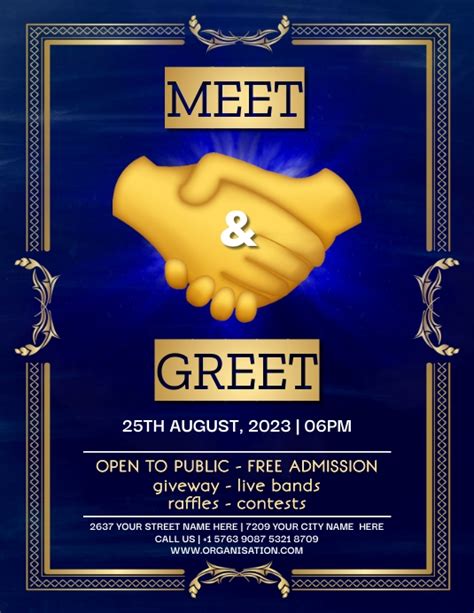 MEET AND GREET Template | PosterMyWall
