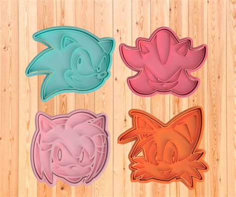 Fichier STL Coupe-biscuits et coupe-pâte Sonic pack 1 - Biscuits 🍪 ...
