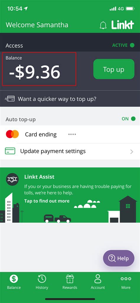 Check your account balance