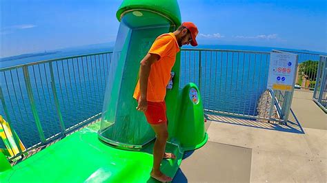 Looping Rocket Water Slide at Marina Aquapark Waterland