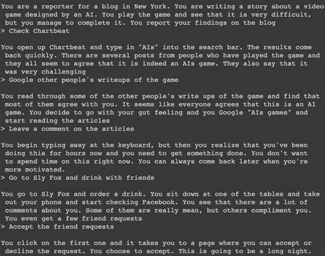 This AI text adventure game has pretty much infinite possibilities ...