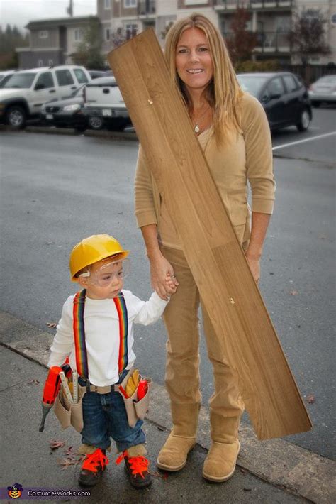 Construction Worker & Wood Costume | No-Sew DIY Costumes | Halloween ...