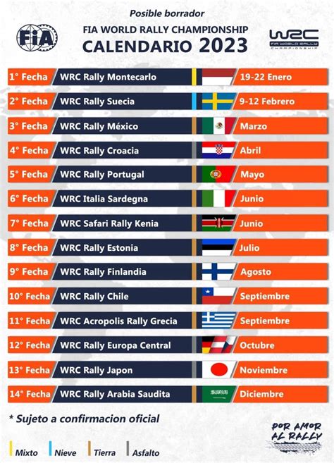 World Rally Championship Calendar 2024 - Minne Shandeigh