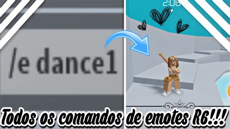 TODOS OS COMANDOS DE EMOTES R6 NO ROBLOX!!