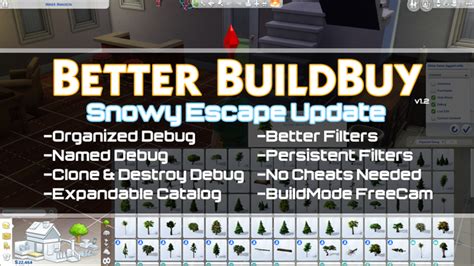 Better BuildBuy v1.2 - Snowy Escape Update | TwistedMexi | Sims 4 ...