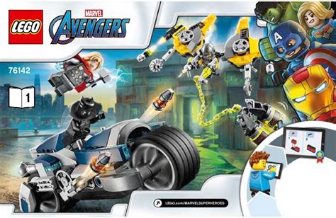76142 Avengers Speeder Bike Attack - LEGO instructions and catalogs library