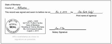 Notary Signature Example
