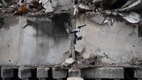 Banksy unveils Ukraine gymnast mural on Russia-shelled building | 10tv.com