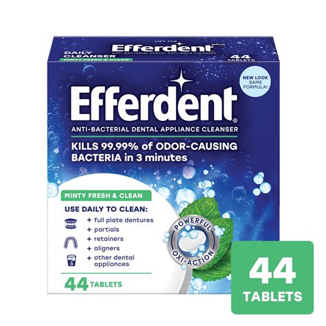 Efferdent Minty Fresh & Clean Retainer & Denture Cleanser Tablets ...