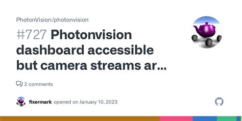 Photonvision dashboard accessible but camera streams are not · Issue ...